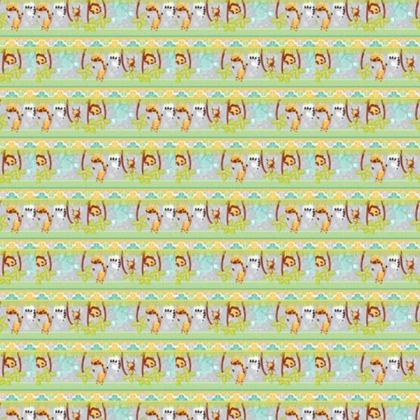 Sweet Safari Safari Novelty Stripe By Victoria Hutto For Studio E Fabrics 