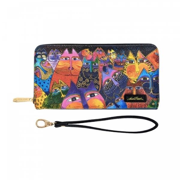 Bifold Wallet Fantasticats By Laurel Burch For Monarque