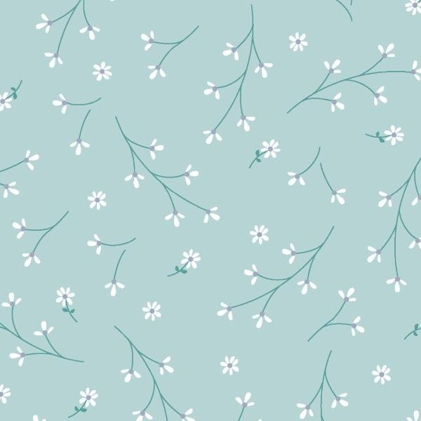 Kimberbell Basics Pretty Petals Aqua By Kim Christopherson For Maywood Studio 