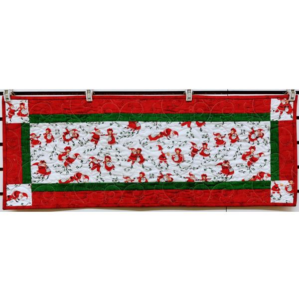 Dancing Mr. & Mrs. Claus Tablerunner