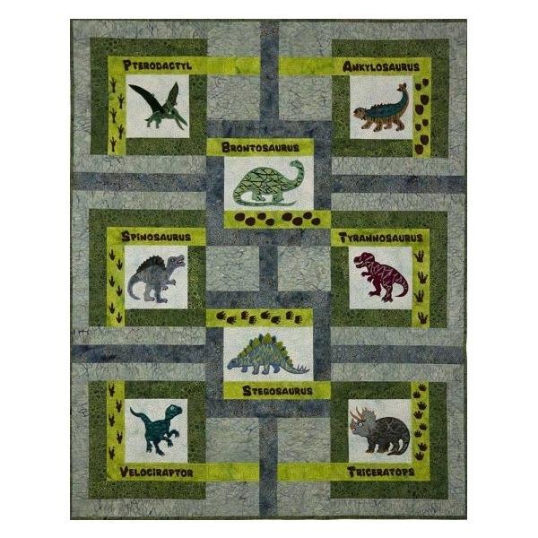 Quiltasaurus Machine Embroidery Quilt Kit 