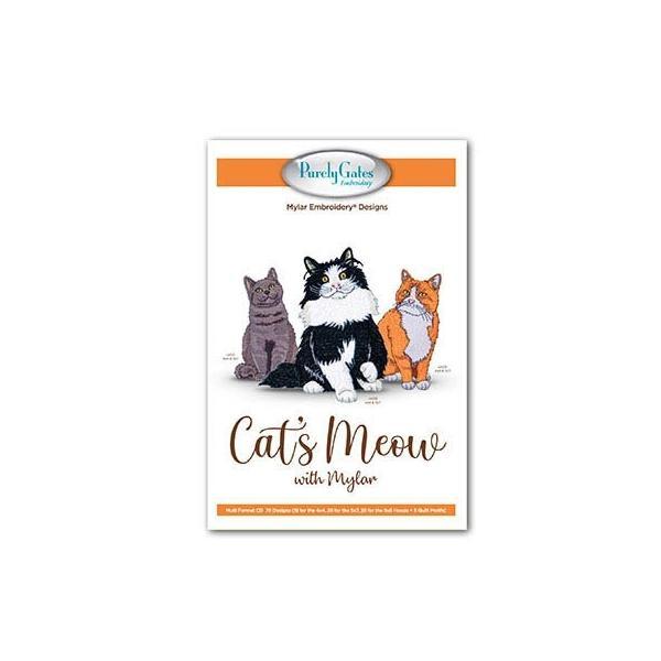Mylar Cat's Meow Embroidery Pattern From Purely Gates
