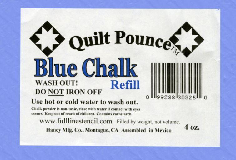 Quilt Pounce Blue Chalk Refill From Full Line Stencil