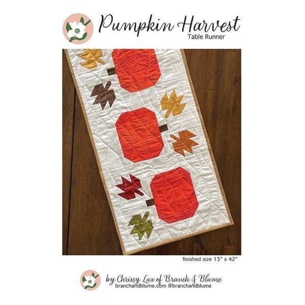 Pumpkin Harvest Table Runner Pattern By Chrissy Lux Of Branch & Blume For Moda