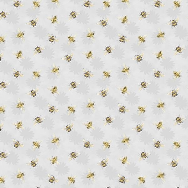 Zest For Life Gray Bee Toss By Cynthia Coulter For Wilmington Prints 