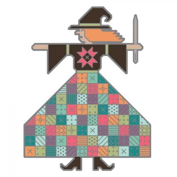 The Quilted Witch Enamel Needle Minder