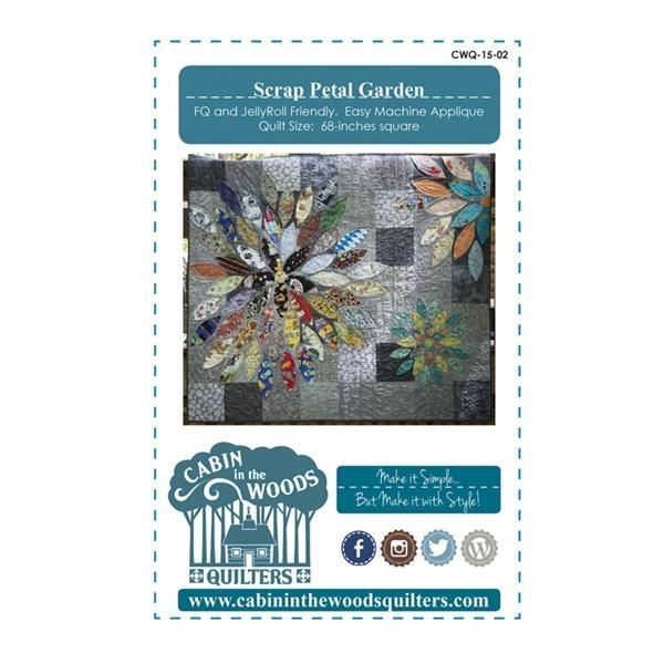 Scrap Petal Garden Quilt Pattern from Cabin in the Woods Quilters 