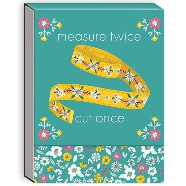 Measure Twice Cut Once Pocket Notepad From Moda