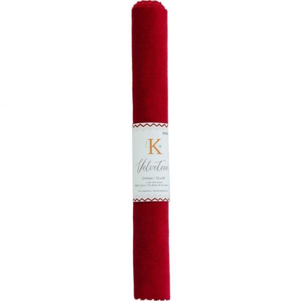 Kimberbell Velveteen Crimson 12" X 24"