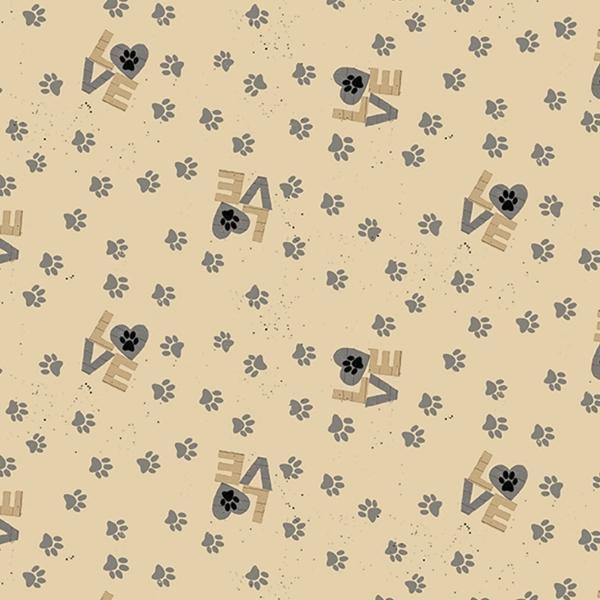 Purrfection Paw Prints Gray By Dan Dipaolo For Clothworks 