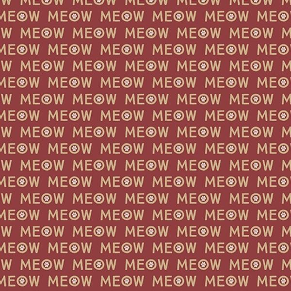 Purrfection Red Meows By Dan Dipaolo For Clothworks 