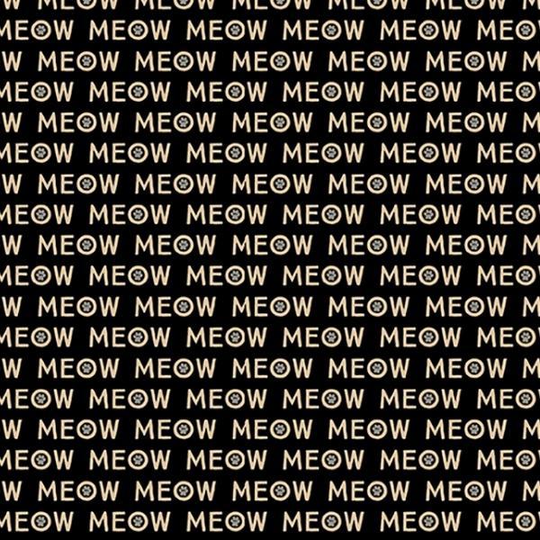 Purrfection Black Meows By Dan Dipaolo For Clothworks 