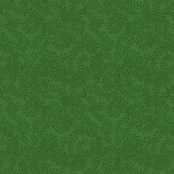 Swirling Leaves Forest Green By Danielle Leone For Wilmington Prints 