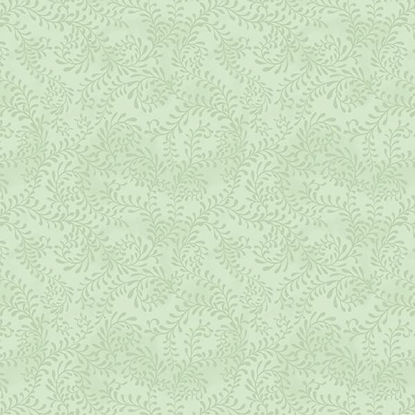 Swirling Leaves Tea Green By Danielle Leone For Wilmington Prints 