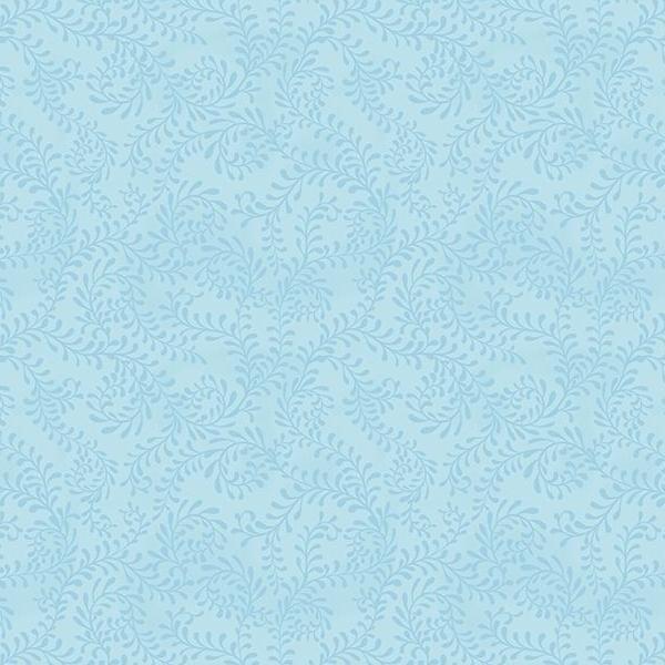 Swirling Leaves Artic Blue Danielle Leone For Wilmington Prints