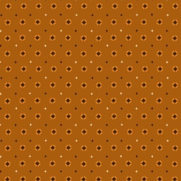 Quiet Grace Tilted Boxes Orange By Kim Diehl For Henry Glass