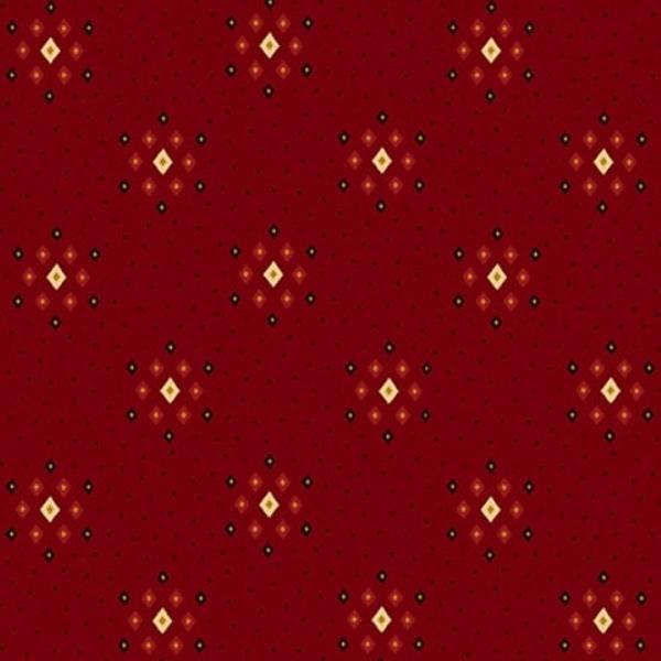 Quiet Grace Diamond Clusters Cranberry By Kim Diehl For Henry Glass
