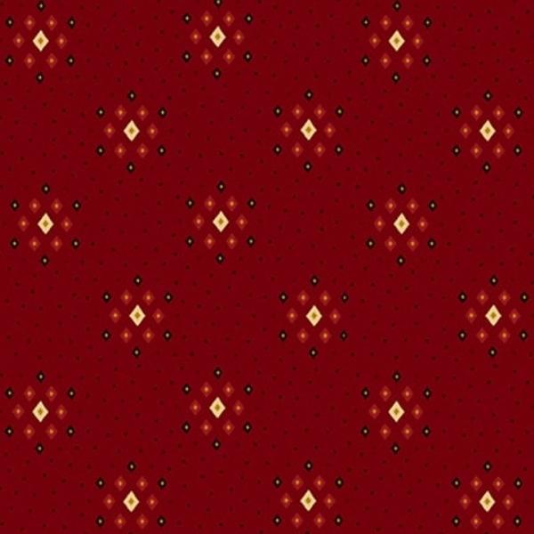 Quiet Grace Diamond Clusters Cranberry By Kim Diehl For Henry Glass