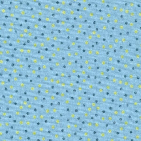 Buzzin' With My Gnomiezz Blue Dots By Susan Winget For Wilmington Prints 