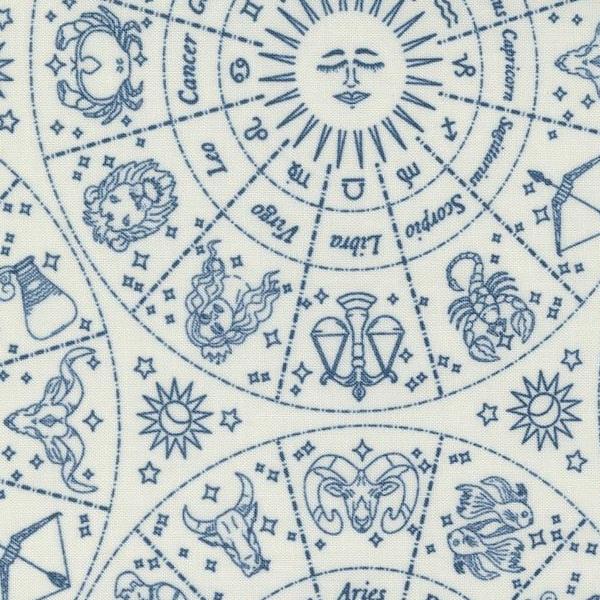 Starry Sky Mist Night Zodiac by April Rosenthal for Moda Fabrics 