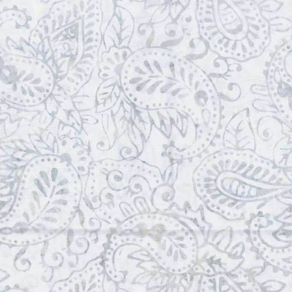 Blue Smoke Batiks Cream Paisley From Wilmington Batiks 