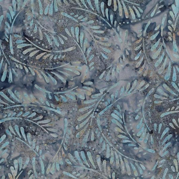 Blue Smoke Batiks Light Blue Ferns From Wilmington Batiks 