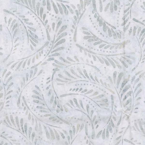 Blue Smoke Batiks Cream Ferns From Wilmington Batiks 