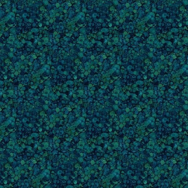 Cedarcrst Falls Navy/Teal Bubble Texture By Deborah Edwards & Melanie Samra For Northcott Fabrics 