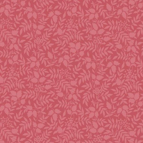 Botanical Journal Floral Silhouettes Red By Smithsonian Institution For Marcus Fabrics 