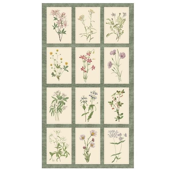 Botanical Journal Botanical Prints Block Panel By Smithsonian Institution For Marcus Fabrics 