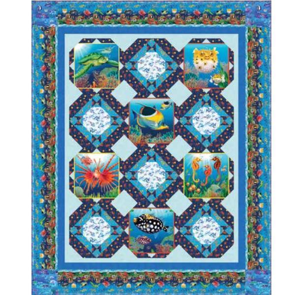 Coral Reef Block Quilt Kit From Studio E