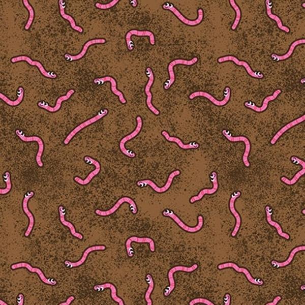 Let It Grow Wiggle Worms By Mel Matthews For Studio E Fabrics 