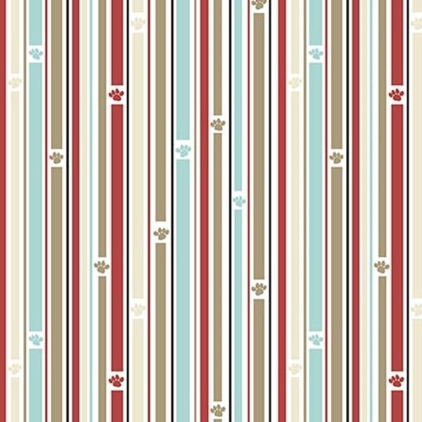 Paw-Sitively Awesome Stripe By Sweet Cee Creative For Studio E Fabrics 