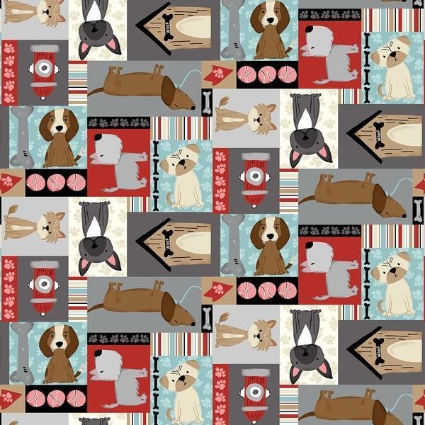 Paw-Sitively Awesome Dogs Patch Work By Sweet Cee Creative For Studio E Fabrics 