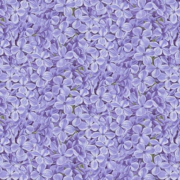 Bloomerang Periwinkle Packed Flowers by Jane Shasky for Henry Glass Fabrics 