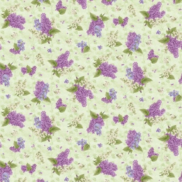 Bloomerang Tossed Lilac And Butterflies By Jane Shasky For Henry Glass Fabrics 