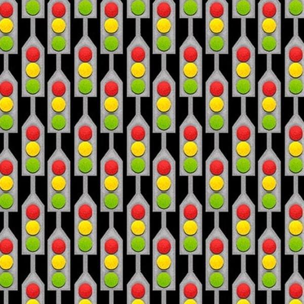 Go-Go Traffic Lights By Kate Mawdsley For Henry Glass Fabrics 