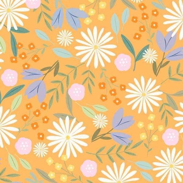 Sweet Spring Tossed Florals By Debbie Monson For P&B Textiles 