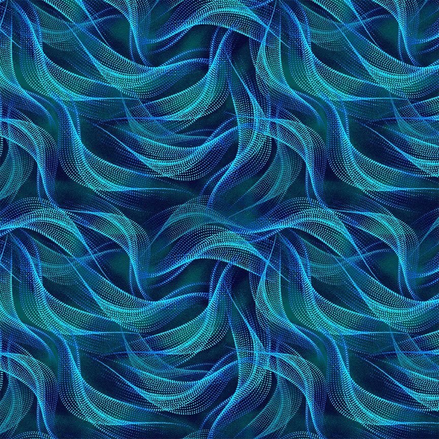 Electric Ocean Abstract Waves from Timeless Treasures