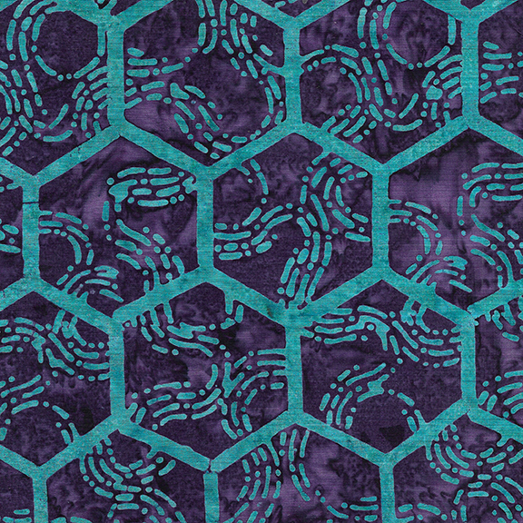 Chromatic Batik Hexies Purple