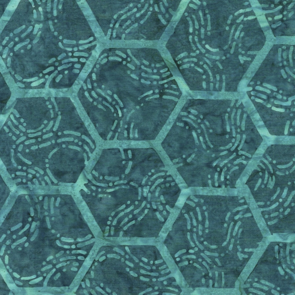 Chromatic Batik Hexies Teal