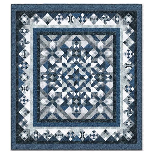 Blue Smoke Batik Quilt Kit From Wilmington