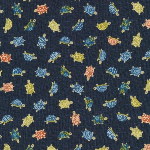 Sevenberry Kasuri Navy Turtles By Sevenberry For Robert Kaufman 