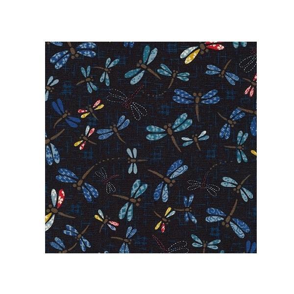 Sevenberry Kasuri Dragonflies Blue By Sevenberry For Robert Kaufman