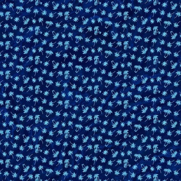 Palm Beach Mini Palm Trees Indigo By Deborah Edwards For Northcott