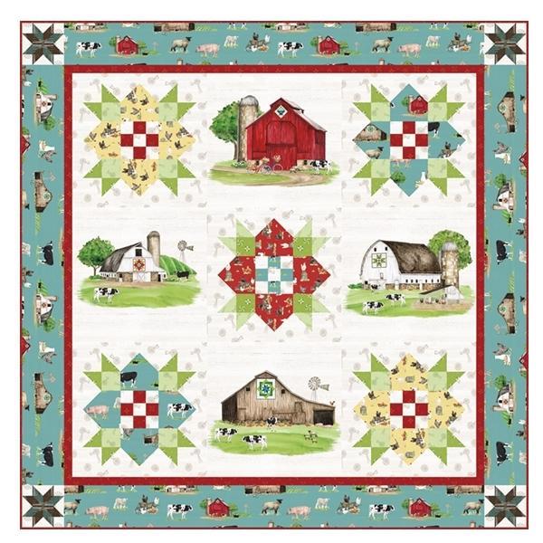 Spring Barn Quilts Spring Barn Panel Quilt Kit By Tara Reed For Riley Blake Designs 