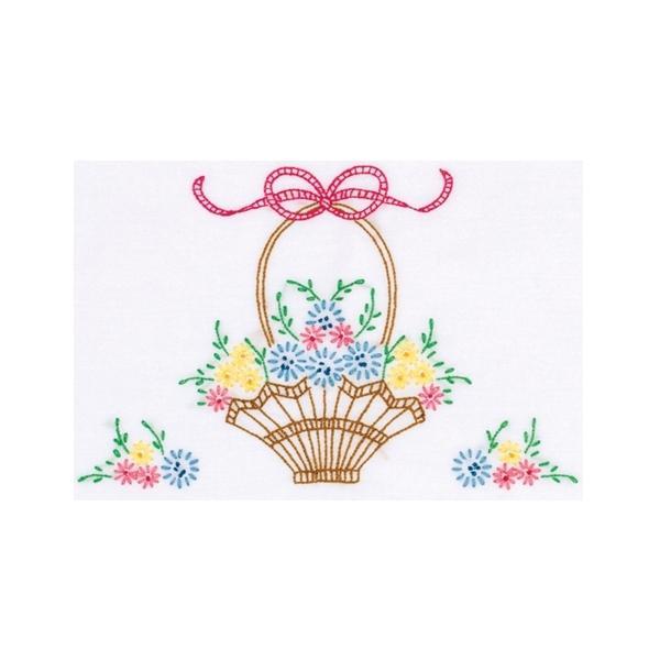 Basket Of Daisies Perle Edge Pillowcases Kit From Jack Dempsey Inc