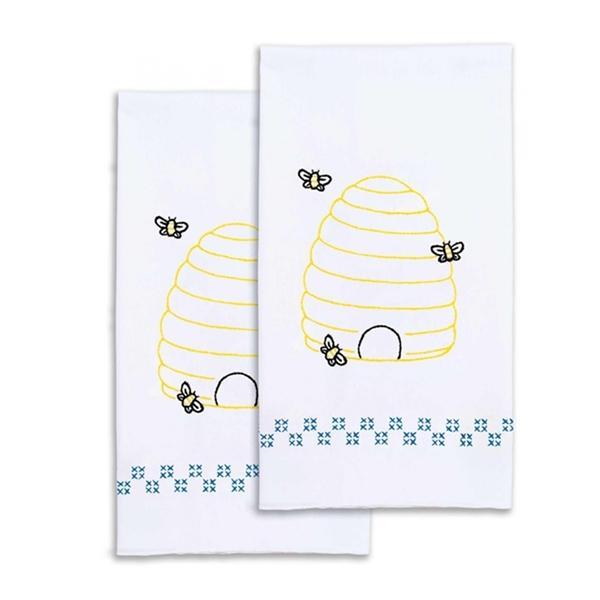 Bee Hive Decorative Hand Towel Embrodiery Kit From Jack Dempsey Inc