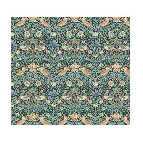 Morris & Co Mini Strawberry Thief Marine By Thr Original Morris & Co For Free Spirit Fabrics 