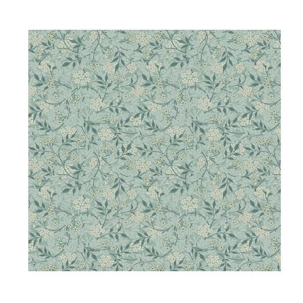 Morris & Co Jasmine Aqua By The Original Morris & Co For Free Spirit Fabrics 